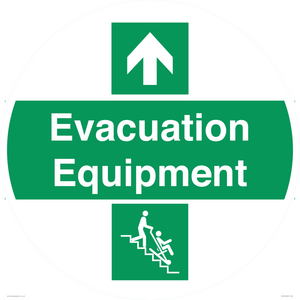Evacuation Equipment directional with arrows